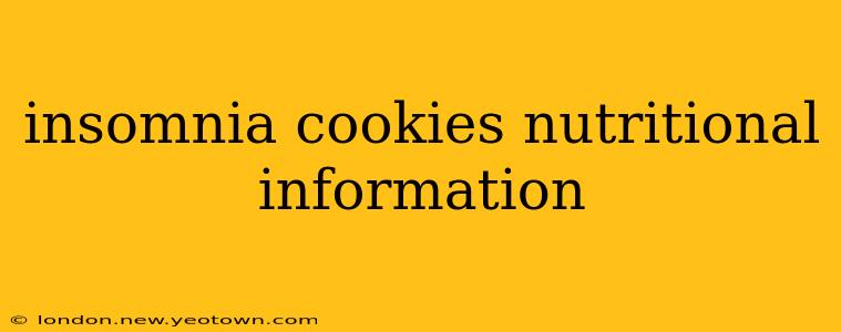 insomnia cookies nutritional information
