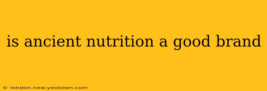 is ancient nutrition a good brand