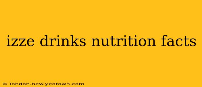 izze drinks nutrition facts