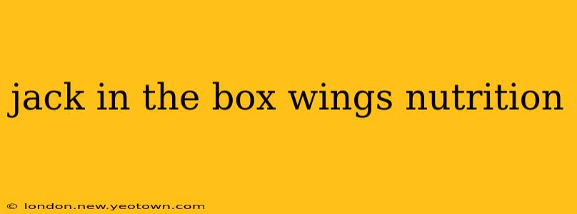 jack in the box wings nutrition