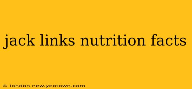 jack links nutrition facts