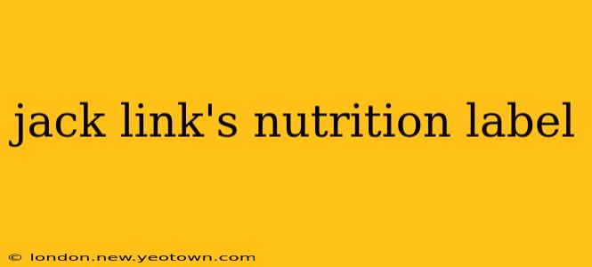 jack link's nutrition label