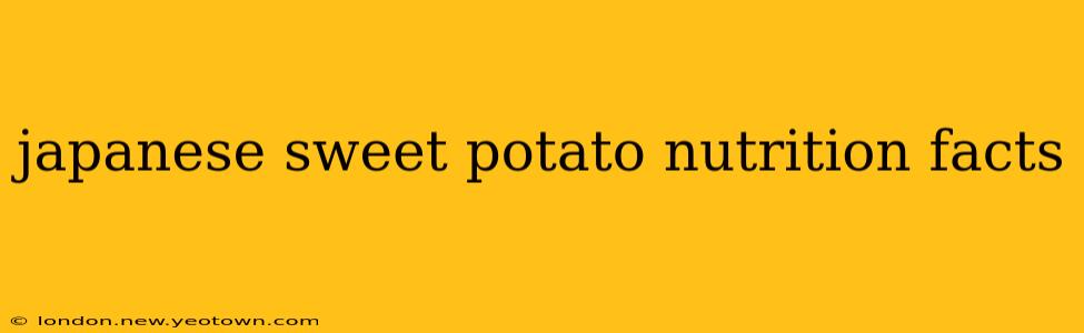 japanese sweet potato nutrition facts