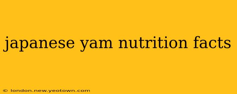 japanese yam nutrition facts
