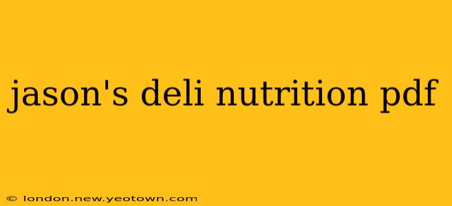 jason's deli nutrition pdf