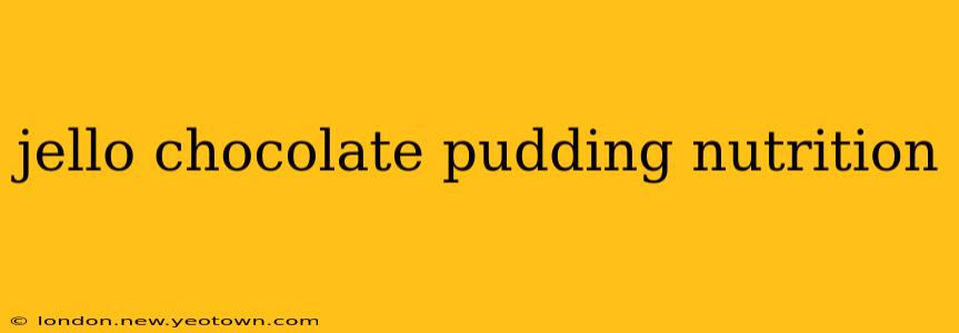jello chocolate pudding nutrition