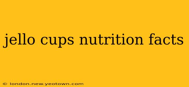 jello cups nutrition facts