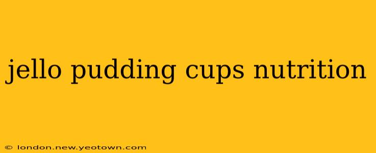 jello pudding cups nutrition
