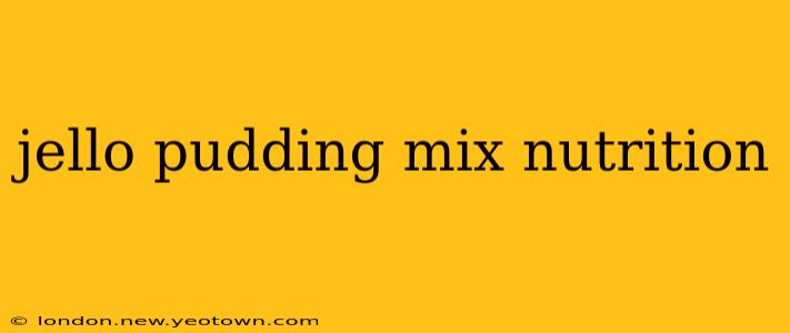 jello pudding mix nutrition