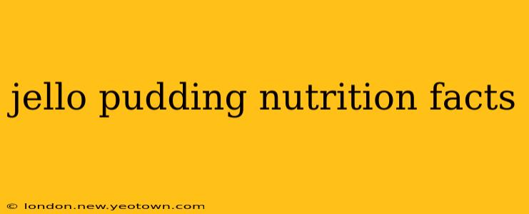 jello pudding nutrition facts