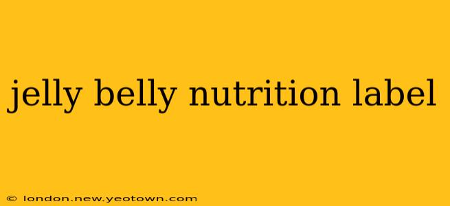 jelly belly nutrition label