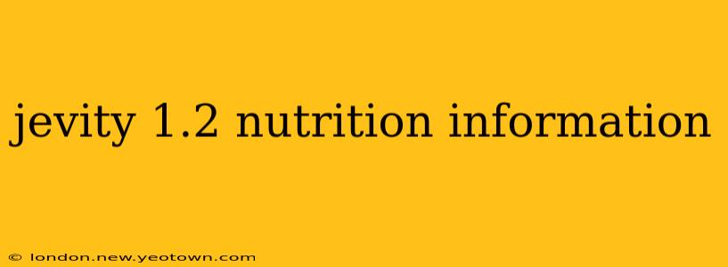 jevity 1.2 nutrition information