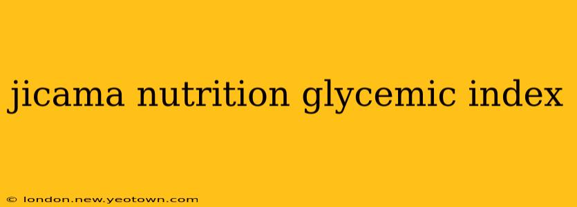 jicama nutrition glycemic index
