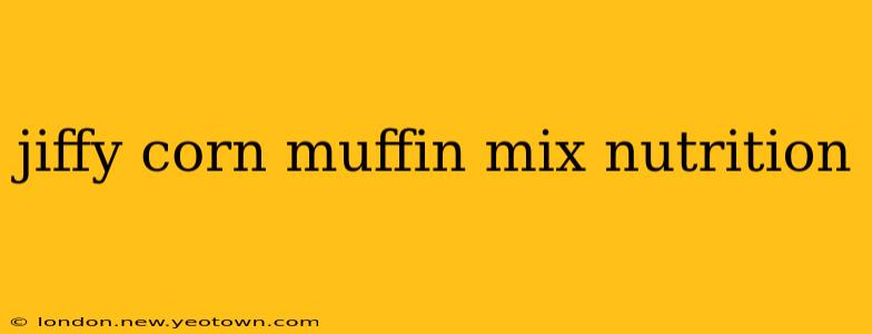 jiffy corn muffin mix nutrition