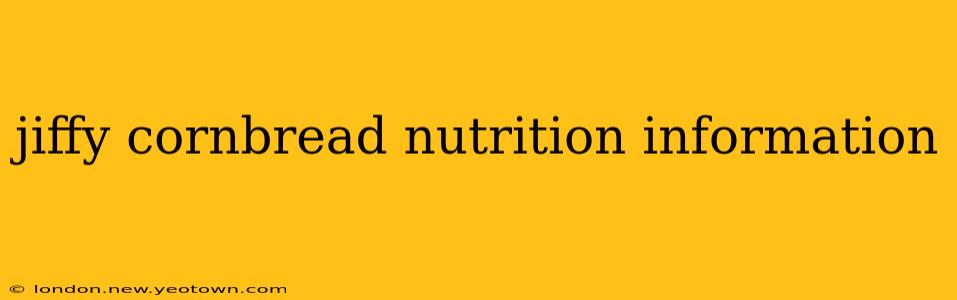 jiffy cornbread nutrition information