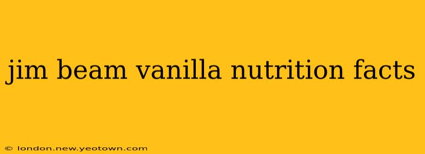 jim beam vanilla nutrition facts