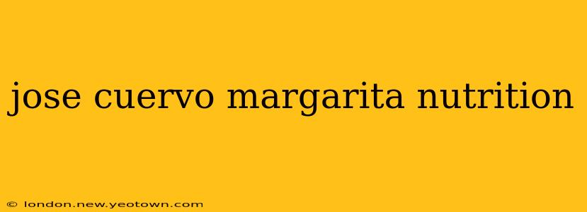 jose cuervo margarita nutrition