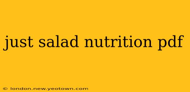 just salad nutrition pdf