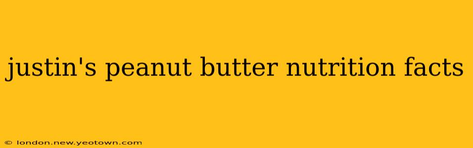 justin's peanut butter nutrition facts