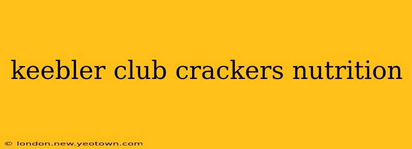 keebler club crackers nutrition