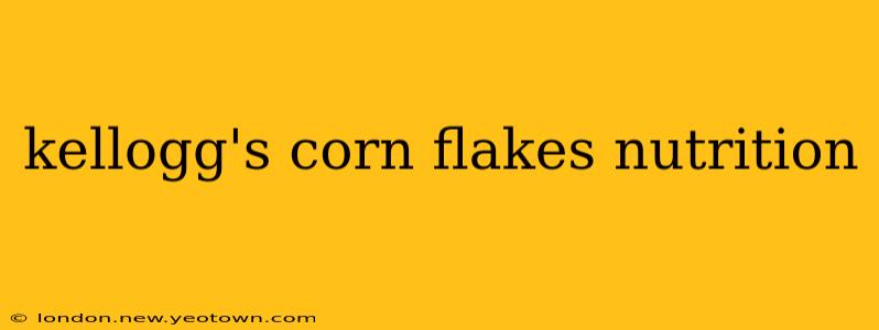 kellogg's corn flakes nutrition