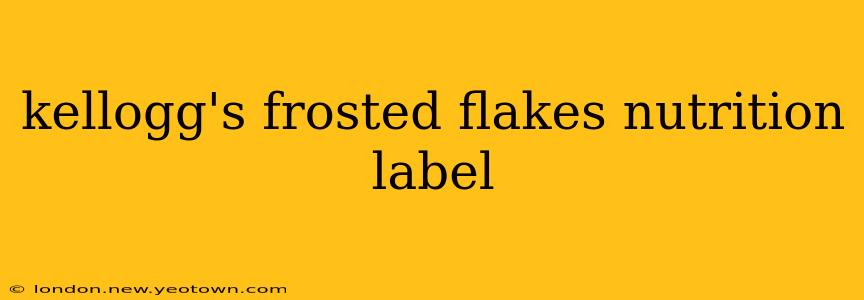 kellogg's frosted flakes nutrition label