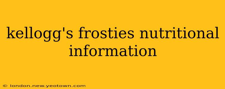 kellogg's frosties nutritional information