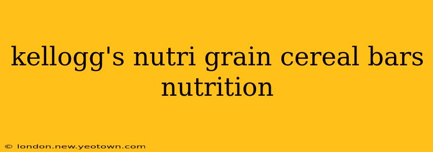 kellogg's nutri grain cereal bars nutrition
