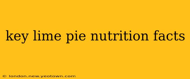 key lime pie nutrition facts