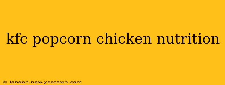 kfc popcorn chicken nutrition
