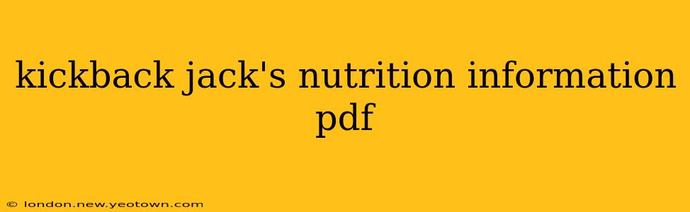 kickback jack's nutrition information pdf