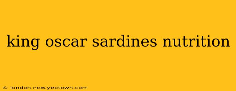 king oscar sardines nutrition
