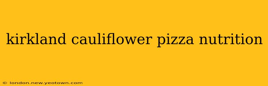 kirkland cauliflower pizza nutrition