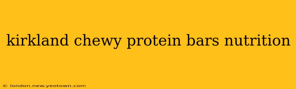 kirkland chewy protein bars nutrition
