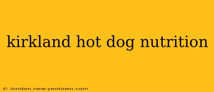 kirkland hot dog nutrition