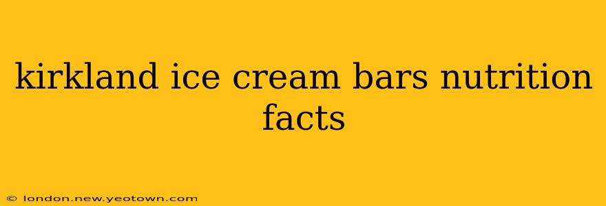 kirkland ice cream bars nutrition facts
