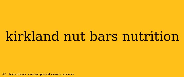 kirkland nut bars nutrition