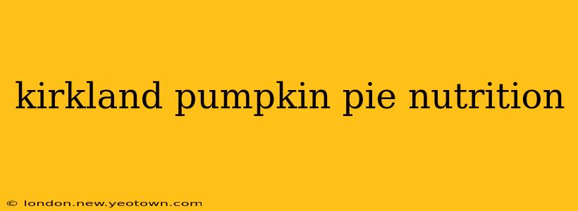 kirkland pumpkin pie nutrition