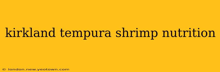 kirkland tempura shrimp nutrition