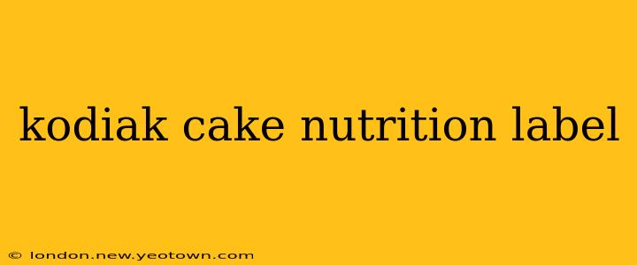 kodiak cake nutrition label