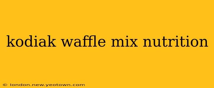 kodiak waffle mix nutrition