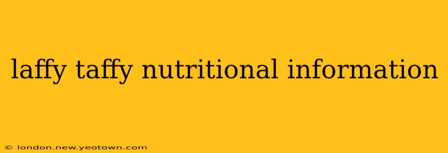 laffy taffy nutritional information