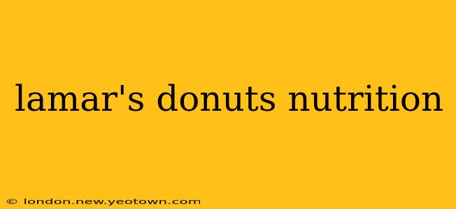 lamar's donuts nutrition
