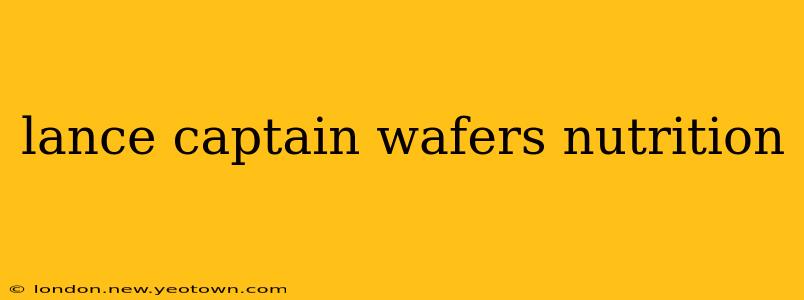 lance captain wafers nutrition