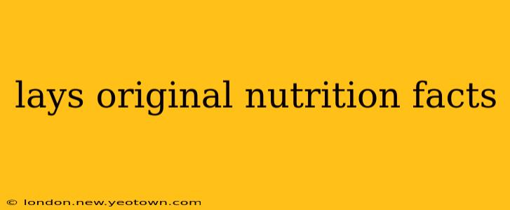 lays original nutrition facts