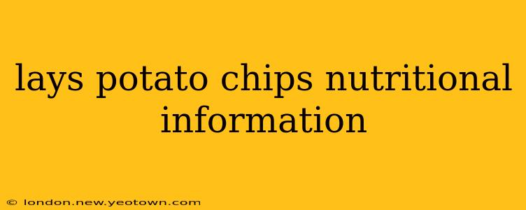 lays potato chips nutritional information