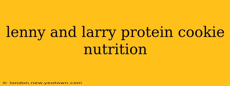 lenny and larry protein cookie nutrition