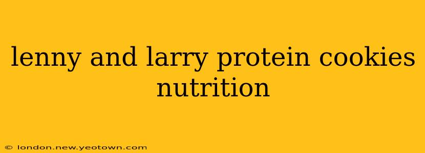 lenny and larry protein cookies nutrition