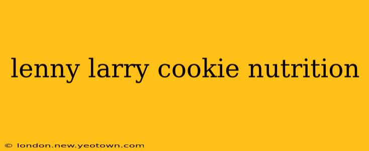 lenny larry cookie nutrition
