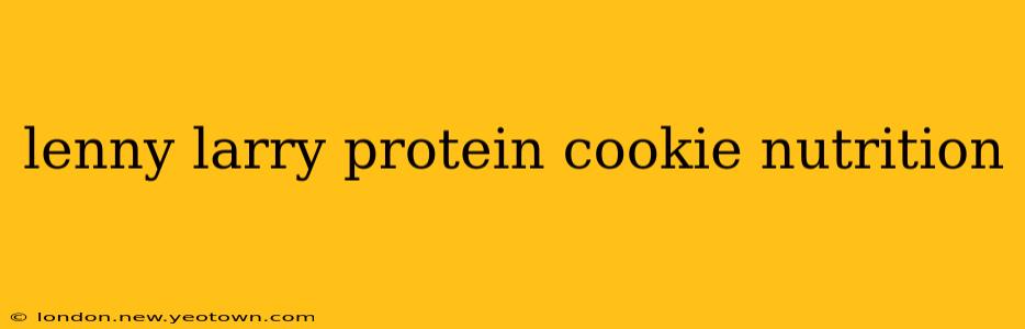 lenny larry protein cookie nutrition